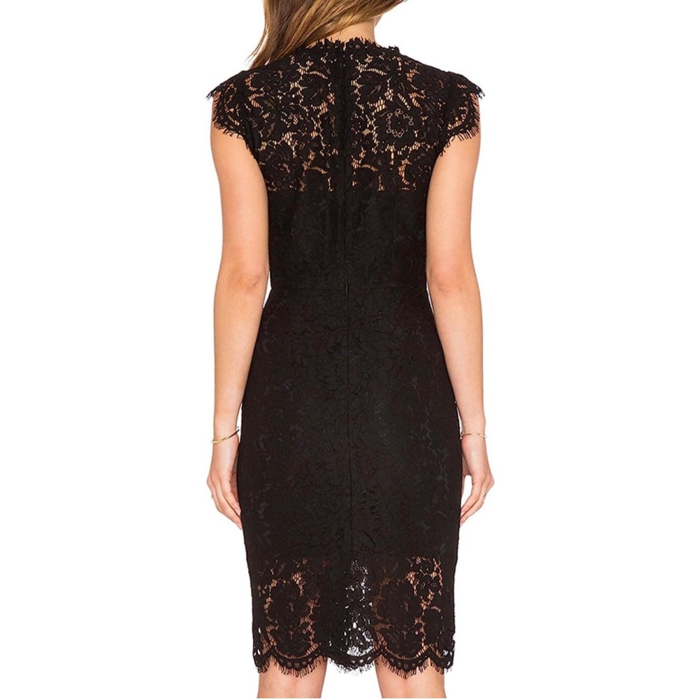 NWT MEROKEETY Women's Sleeveless Lace Floral Cocktail Dress Crew Neck black L - Picture 2 of 13